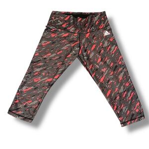 Adidas Climalite Cropped Leggings Women Size M Blank And Red